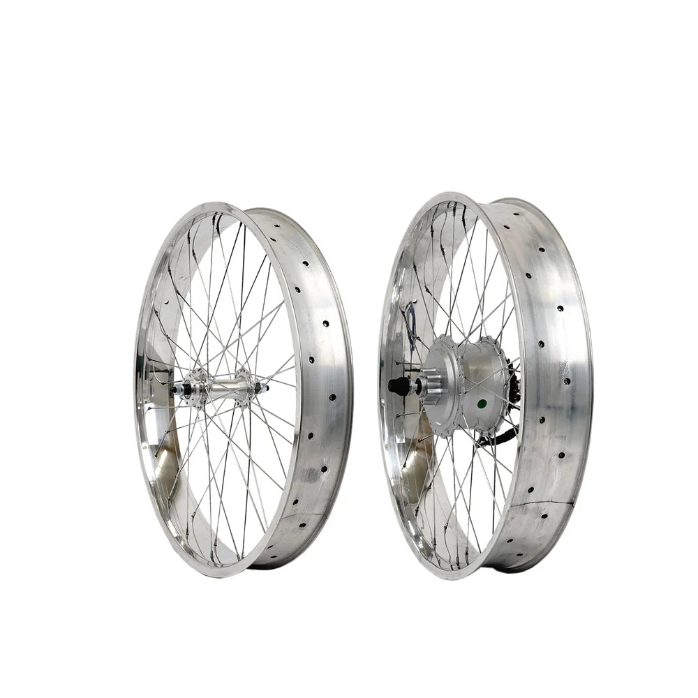 Tracer Bikes | Tracer WH-D4E263613-PL 26" Double Polished Fat Rim Wheelset with 48V 800W Motor, Disc Brake Compatible |  Chico USA, Inc.