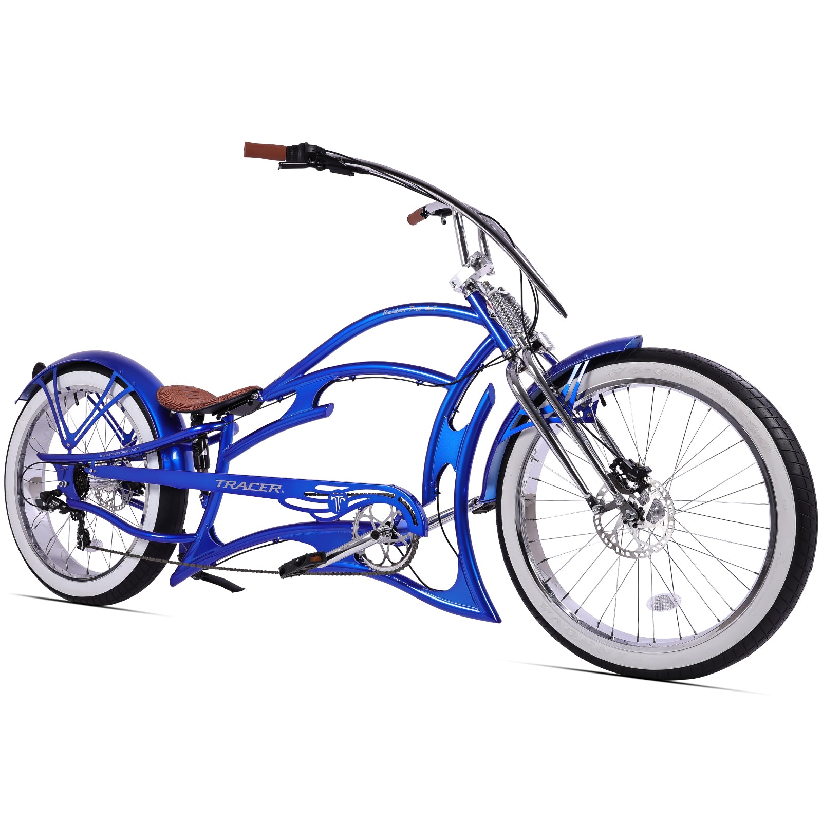 Tracer Raider Pro DS 26" 7-Speed Chopper Style Stretch Cruiser Bike - Chico USA, Inc.
