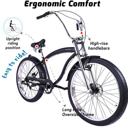 Micargi Largo GT7 29"  7-Speed Beach Cruiser Bike - Chico USA, Inc.