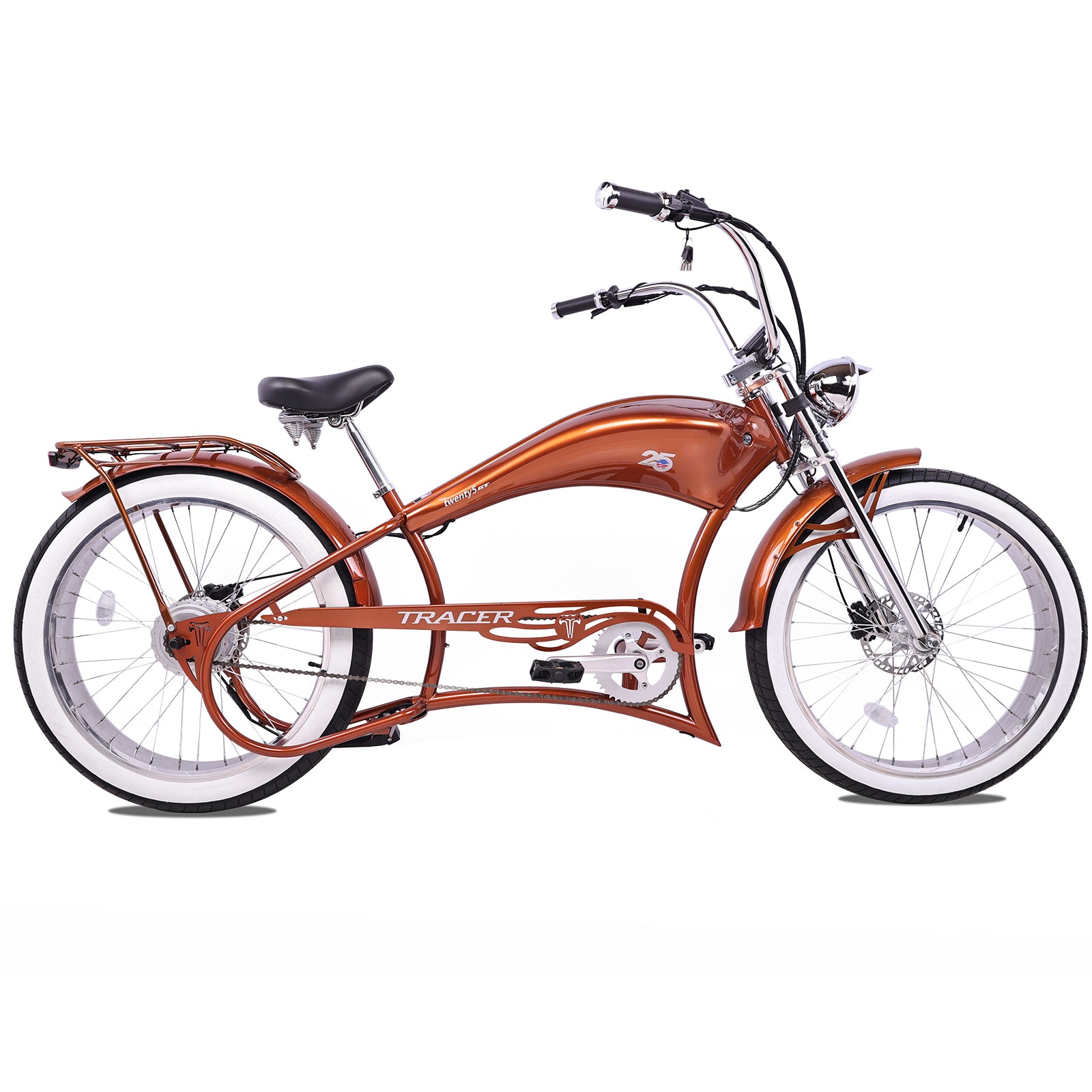 Tracer Twenty5 800w Stretch Cruiser Electric Bicycle