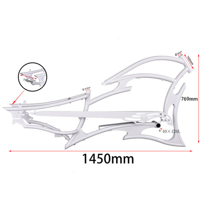 FM-RAPTOR 26" Stretch Chopper for 7-speed 26’"x3.0, 4.0 Ebike Frame - Chico USA, Inc.