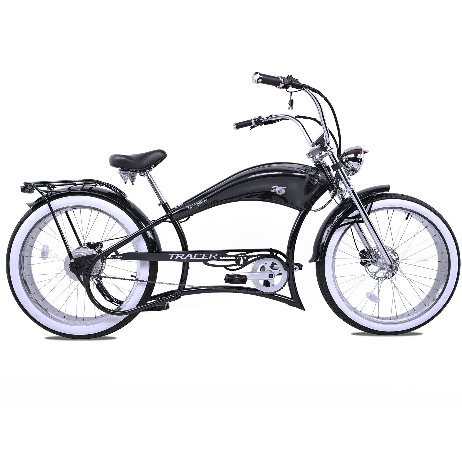 Tracer Twenty5 800w Stretch Cruiser Electric Bicycle