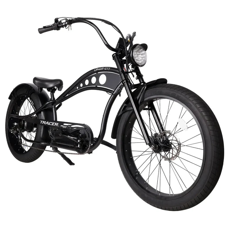 Tracer Bikes | Chico GT7 750W Stretch Cruiser E-Bike – Fat Tires, 80 Mile Range, Retro Chopper Style |  Chico USA, Inc. 