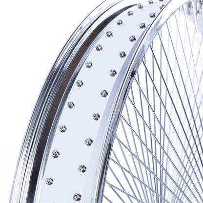 Chico WH-TH7526140C-CP Lowrider 26"*3" Coaster Brake Alloy Chrome Fat Rims Wheel Set