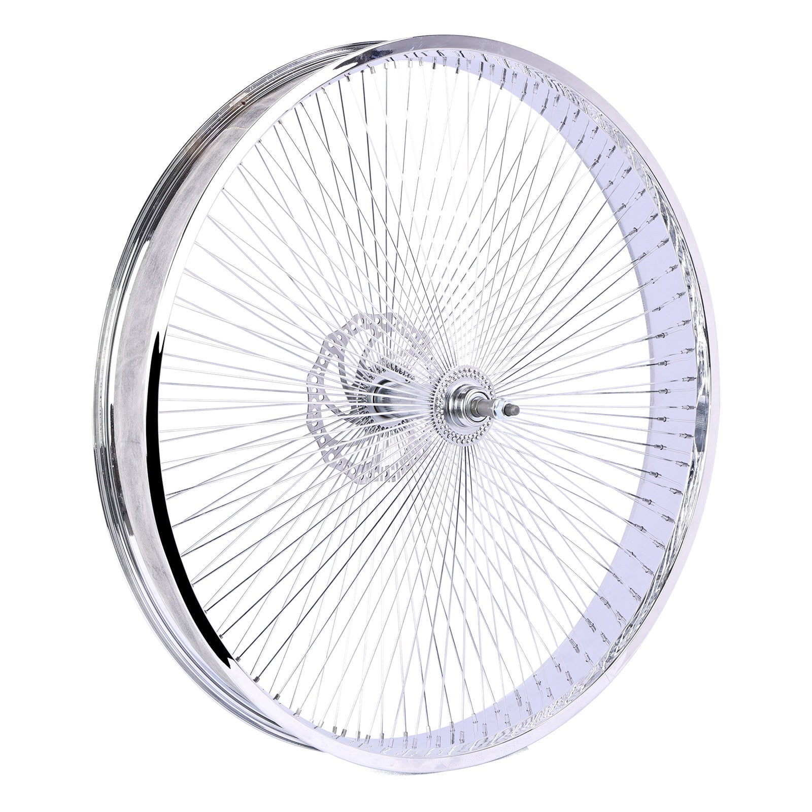 Chico WH-TH7526140D7-CP Chrome Bike 26"*3" Fat Rims Wheel Set with 7-speed Disc Brake - Chico USA, Inc.