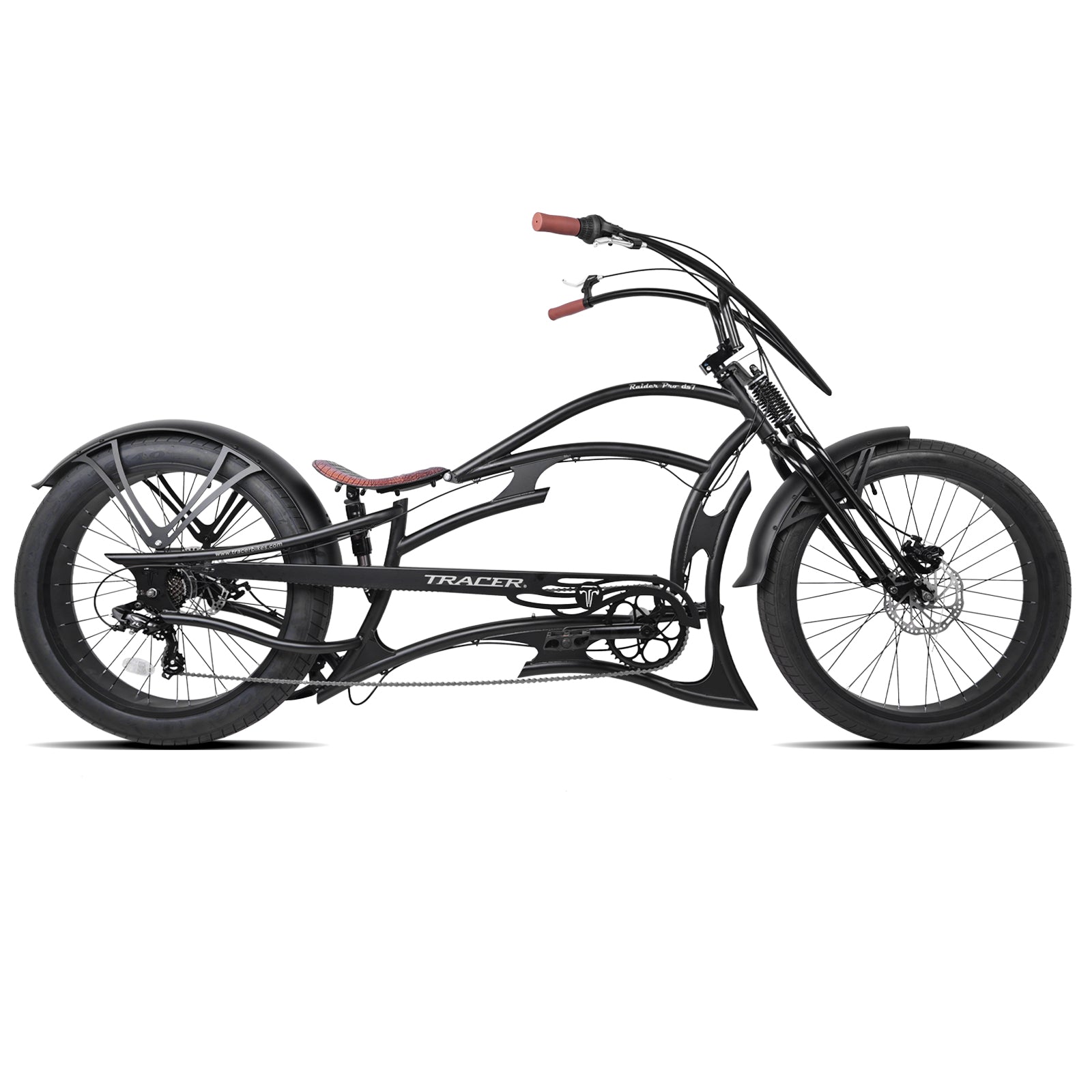Tracer Raider Pro DS 26" 7-Speed Chopper Style Stretch Cruiser Bike - Chico USA, Inc.