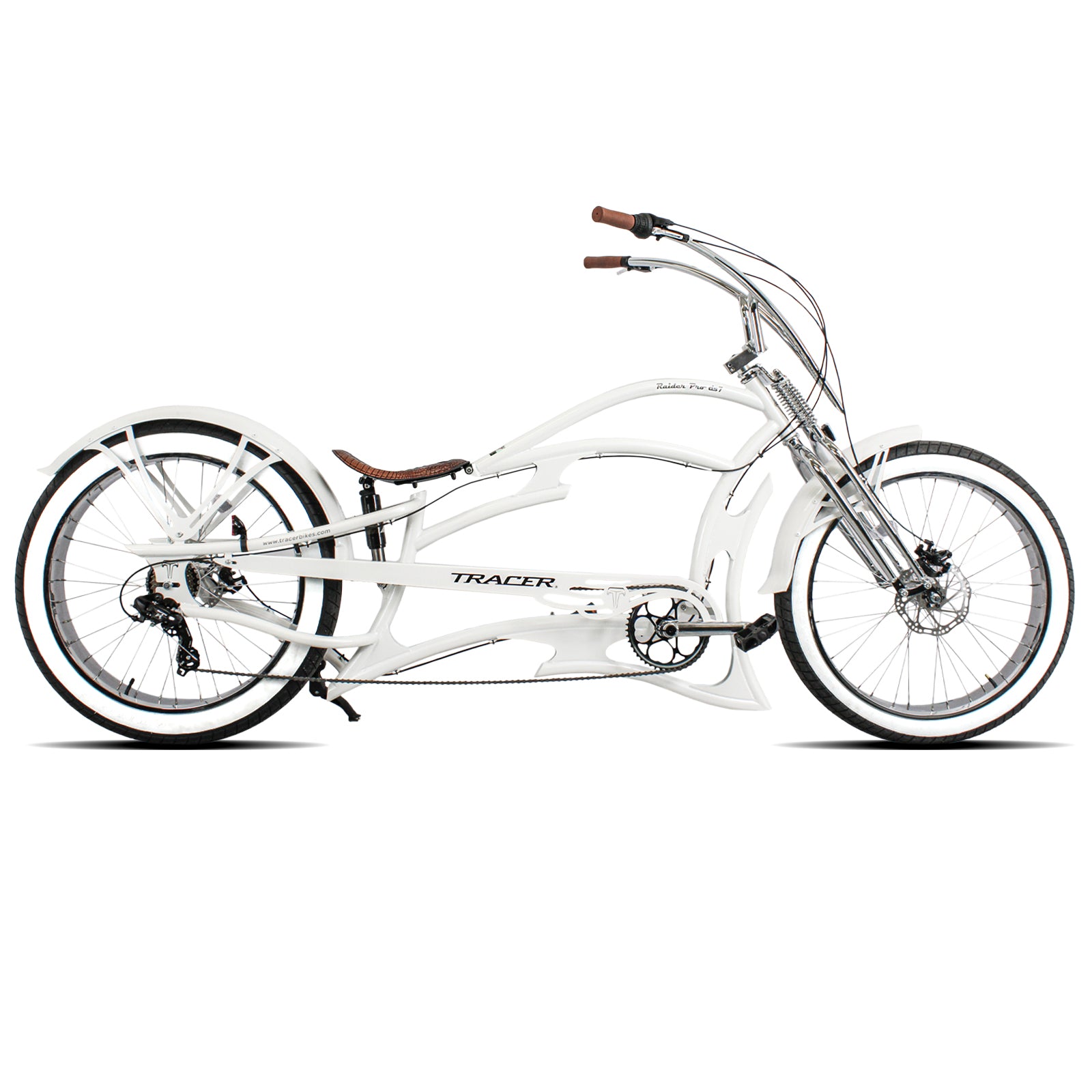 Tracer Raider Pro DS 26" 7-Speed Chopper Style Stretch Cruiser Bike - Chico USA, Inc.