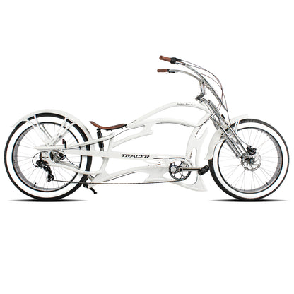 Tracer Raider Pro DS 26" 7-Speed Chopper Style Stretch Cruiser Bike - Chico USA, Inc.