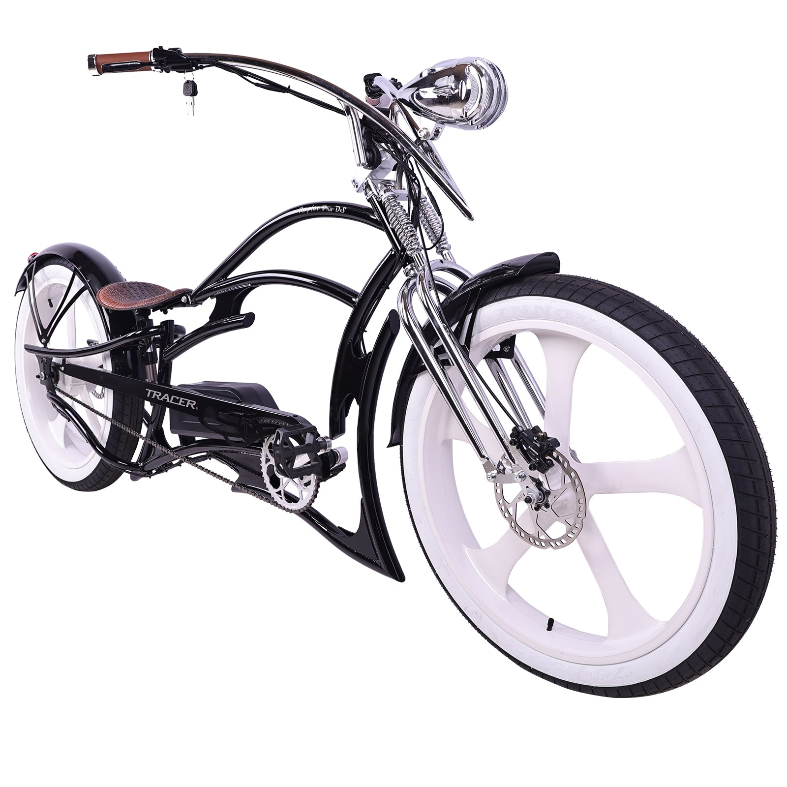 Raptor Pro DS 800W Stretch Cruiser Ebike