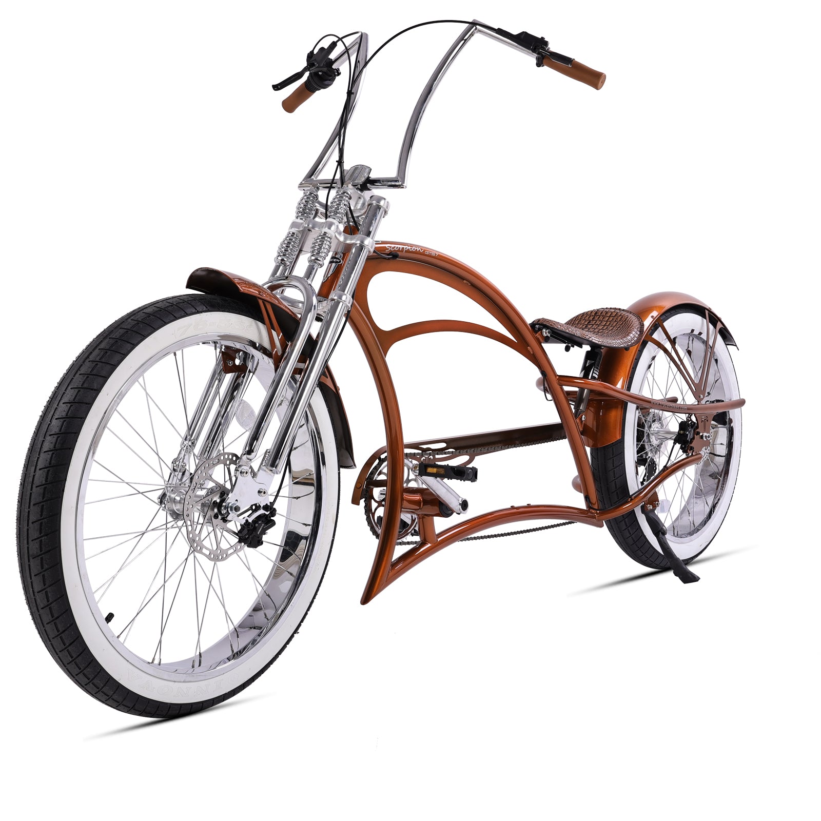 Scorpion GTS 7Speed Stretch Chopper Cruiser Bike
