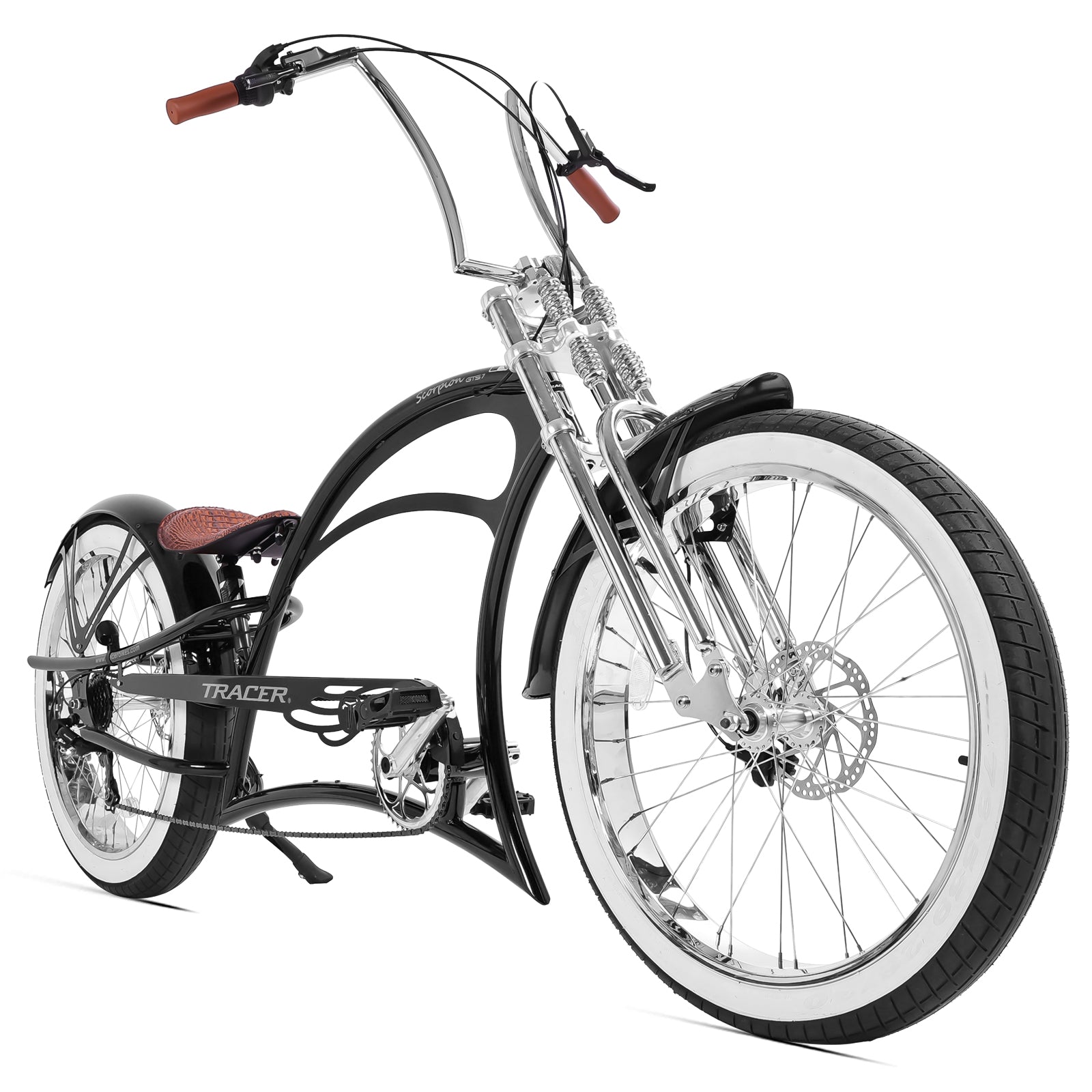 Scorpion GTS 7Speed Stretch Chopper Cruiser Bike