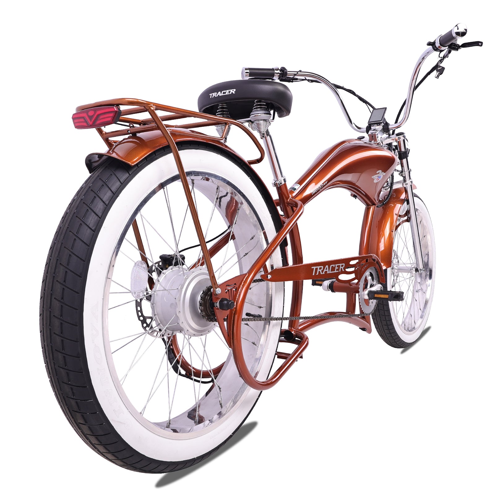 Tracer Twenty5 800w Stretch Cruiser Electric Bicycle