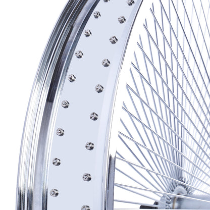 Chico WH-TH7526140C-CP Lowrider 26"*3" Coaster Brake Alloy Chrome Fat Rims Wheel Set - Chico USA, Inc.