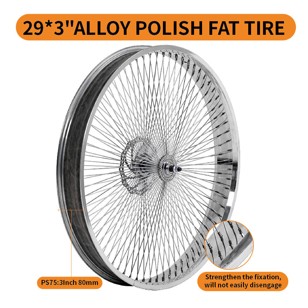 Chico WH-TR7529140D-F/R-PL Fat Rims Wheel Set for 29"*3" with 7-speed Disc Brake
