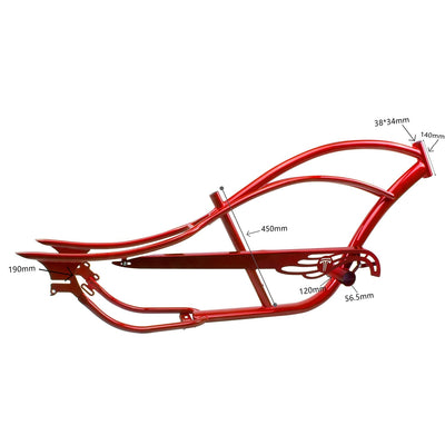 Tracer Bikes | FM-BRONCO Bronco Chopper Stretch Cruiser Bike Frame, 26" Coaster Brake/7 Speed |  Chico USA, Inc. 