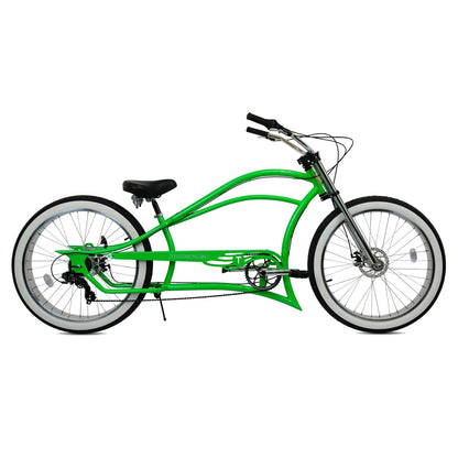 Tracer Bikes | Micargi Boston 7 Stretch Beach Cruiser Bike, 7-Speed, 26" Steel Frame |  Chico USA, Inc. 