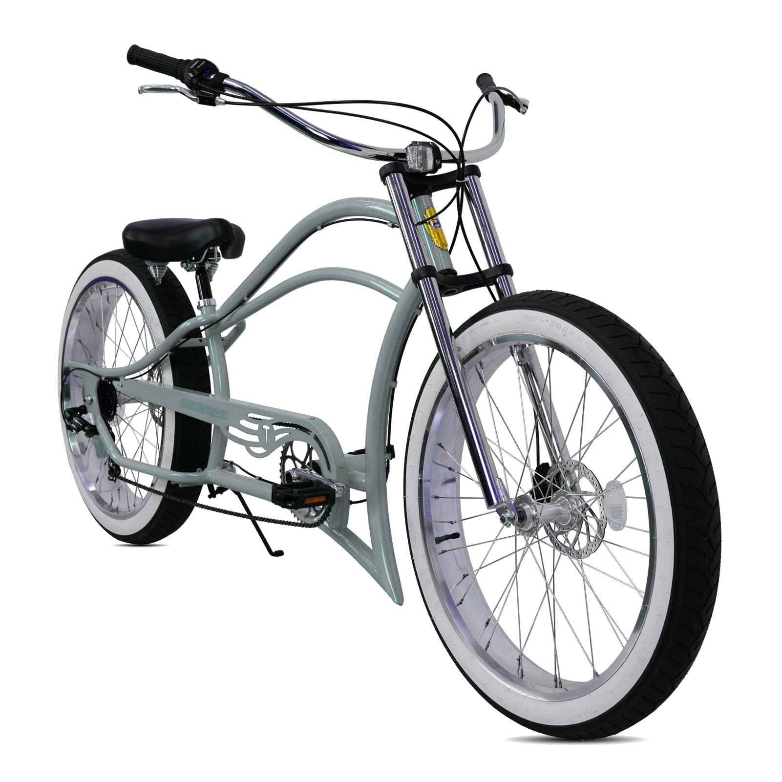 Tracer Bikes | Micargi Boston 7 Stretch Beach Cruiser Bike, 7-Speed, 26" Steel Frame |  Chico USA, Inc. 