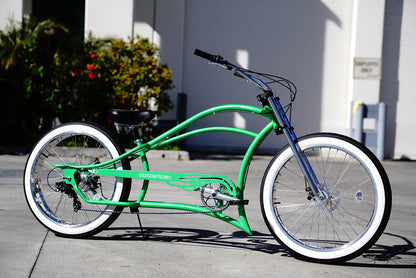 Tracer Bikes | Micargi Boston 7 Stretch Beach Cruiser Bike, 7-Speed, 26" Steel Frame |  Chico USA, Inc. 