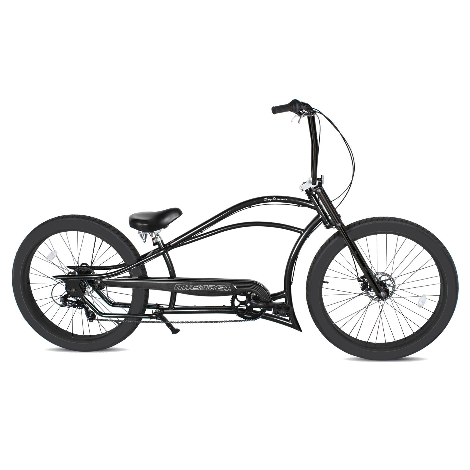 Tracer Bikes | Micargi Boston GT7 Stretch Cruiser Bicycle, 7-Speed, 26" Chopper Frame |  Chico USA, Inc. 