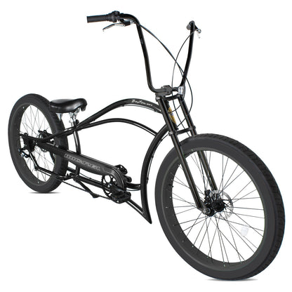 Tracer Bikes | Micargi Boston GT7 Stretch Cruiser Bicycle, 7-Speed, 26" Chopper Frame |  Chico USA, Inc. 