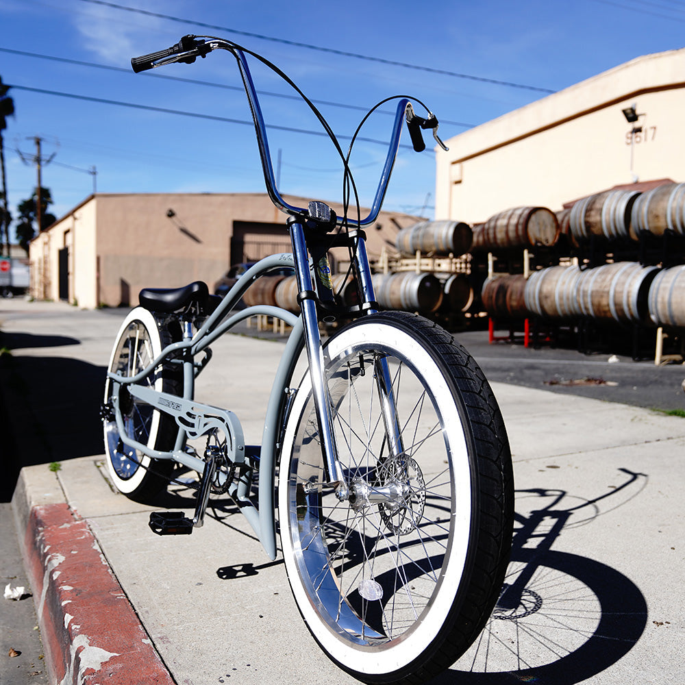 Micargi Boston GT7 Stretch Cruiser Bicycle, 7-Speed, 26" Chopper Frame - Chico USA, Inc.