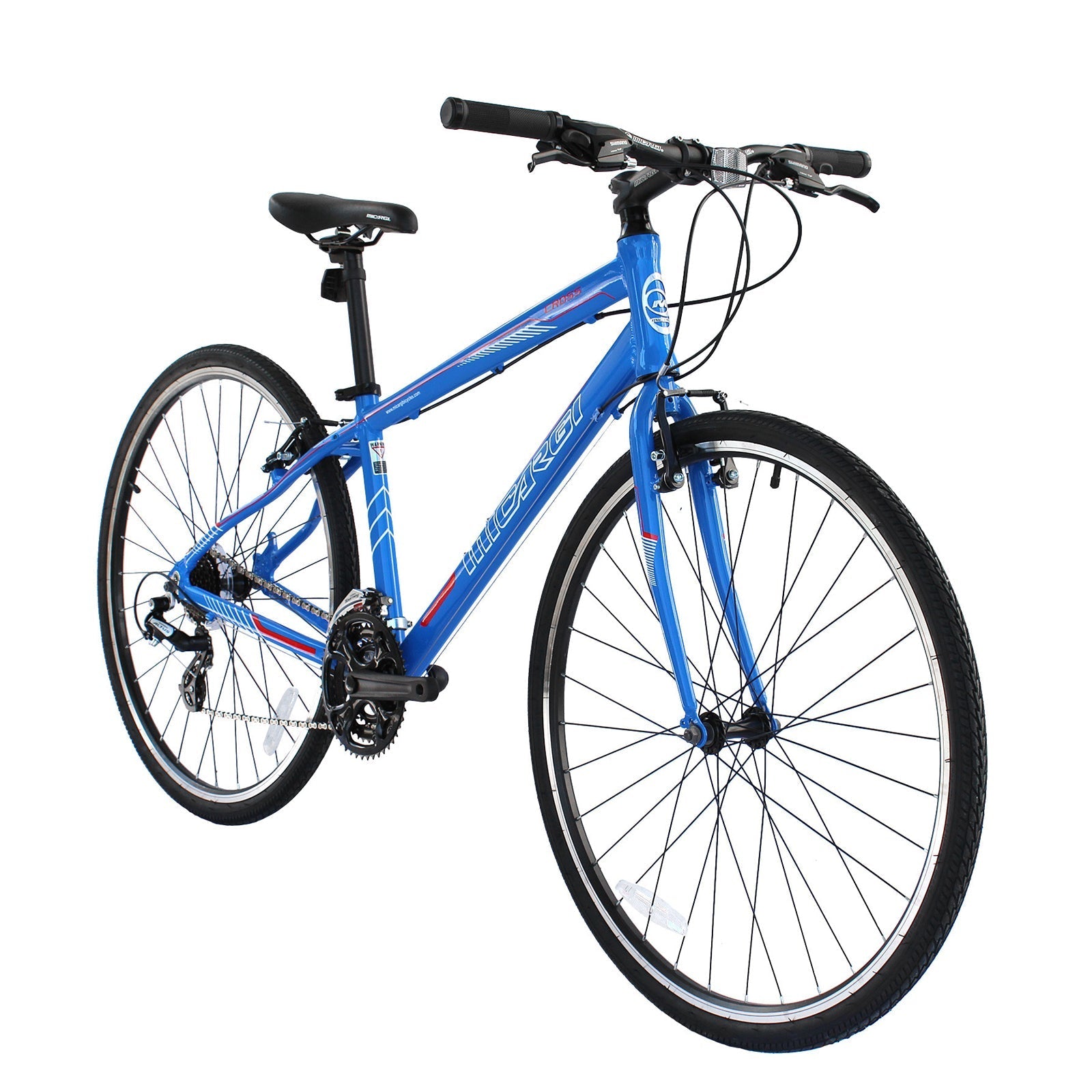 Tracer Bikes | Micargi Cross 5.0 700c Hybrid Road Bike, 24-Speed, Aluminum Frame |  Chico USA, Inc. 