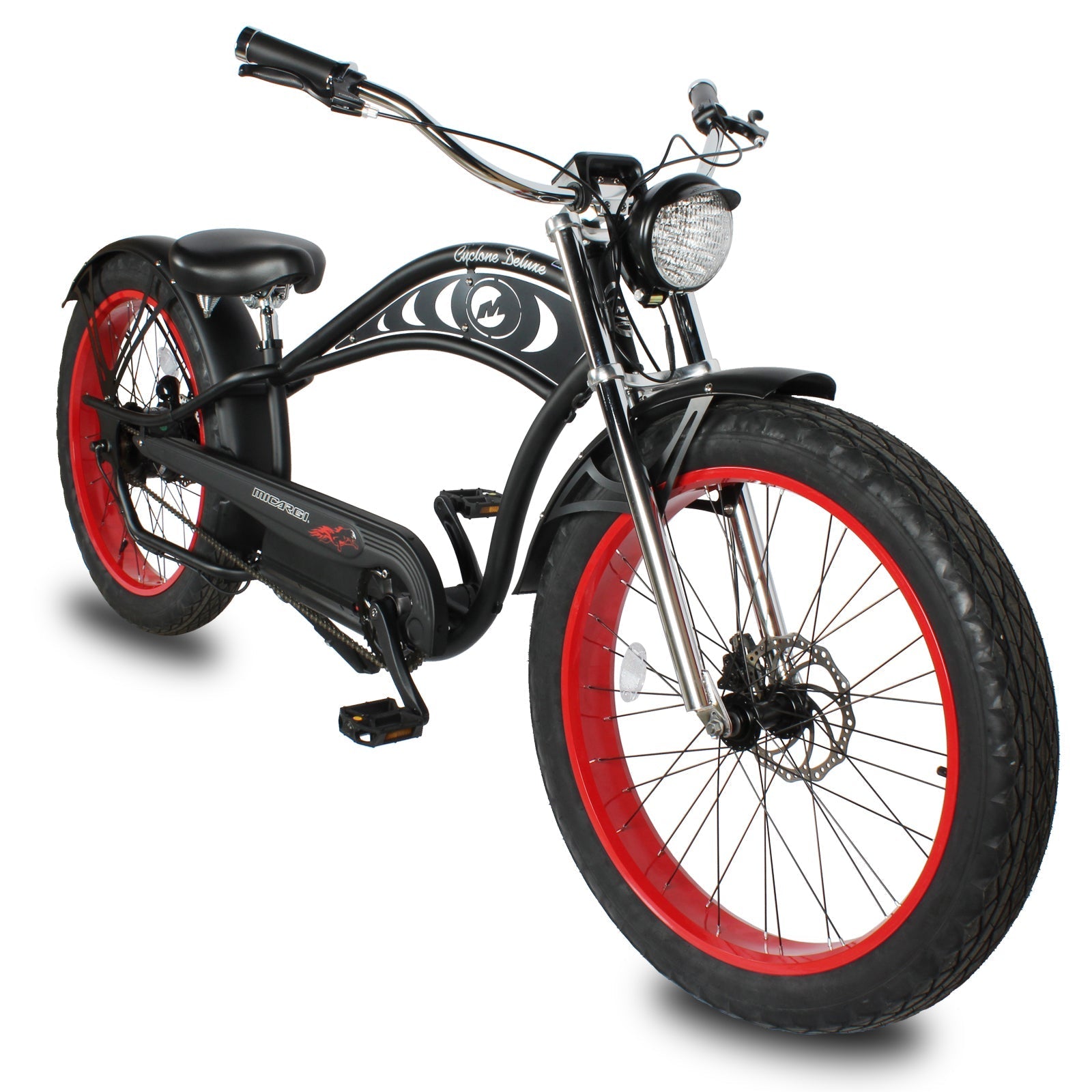 Tracer Bikes | Micargi Cyclone 26" 48V 500W Electric Fat Tire Beach Cruiser Bike |  Chico USA, Inc. 