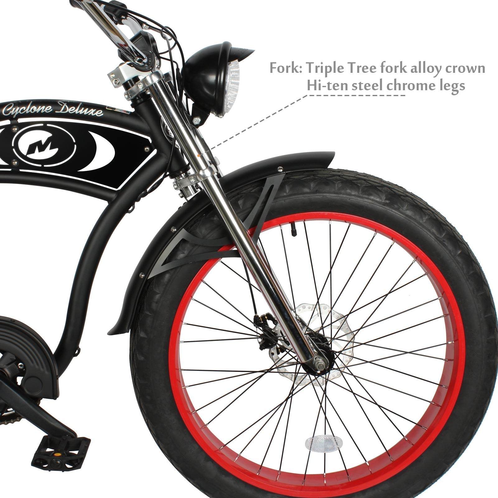 Tracer Bikes | Micargi Cyclone 26" 48V 500W Electric Fat Tire Beach Cruiser Bike |  Chico USA, Inc. 