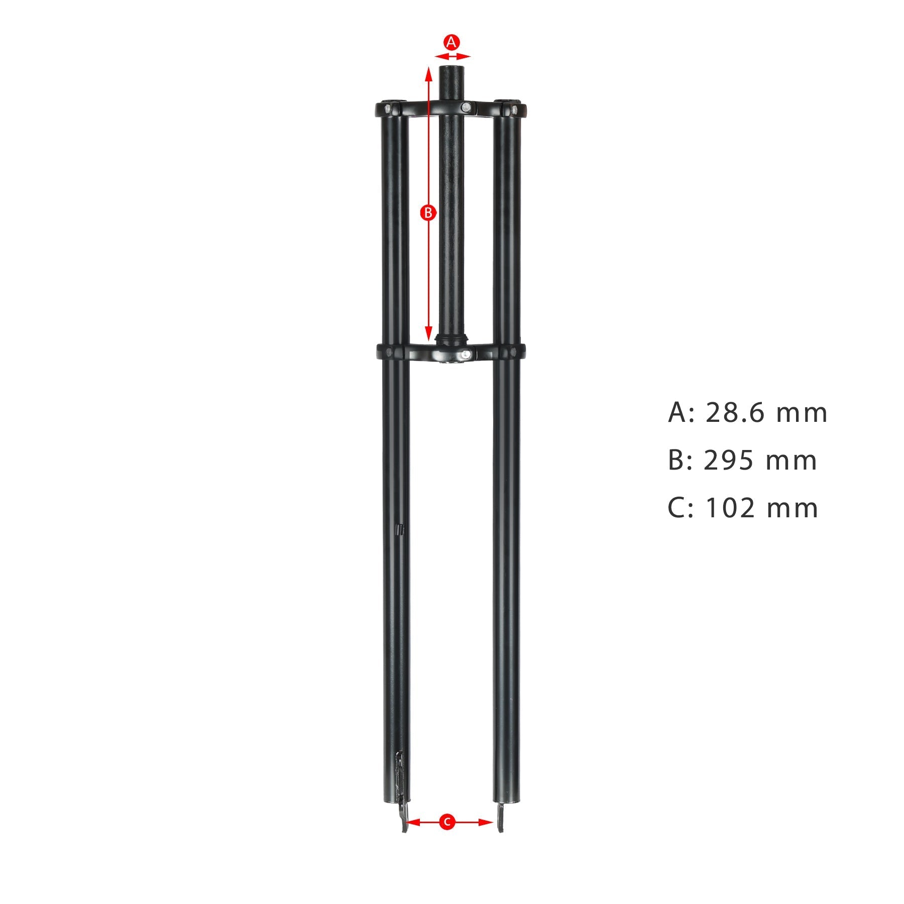 Tracer Bikes | Micargi FK-TP80300102D Triple Tree Fork with Disc Brake, 25.4mm Steerer, Adjustable Fork Leg |  Chico USA, Inc. 