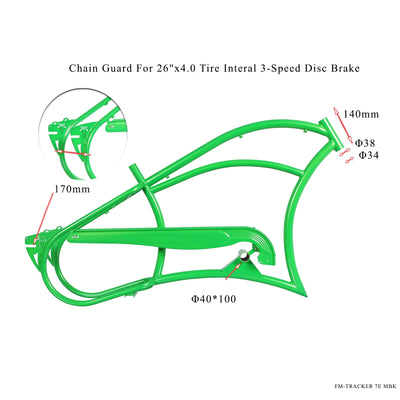 Tracer Bikes | Micargi Harman 3D 26" Stretch Cruiser Steel Bike Frame with Disc Brake and Internal 3-Speed |  Chico USA, Inc. 