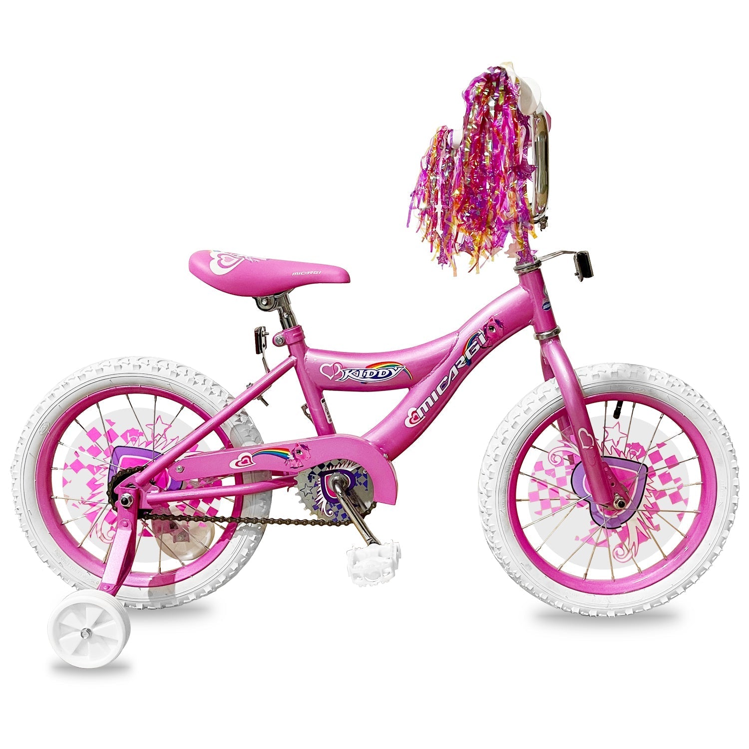 Tracer Bikes | Micargi Kiddy 16" Kids Bike, BMX S-Type Frame, Coaster Brake, with Training Wheels, Multiple Colors |  Chico USA, Inc. 