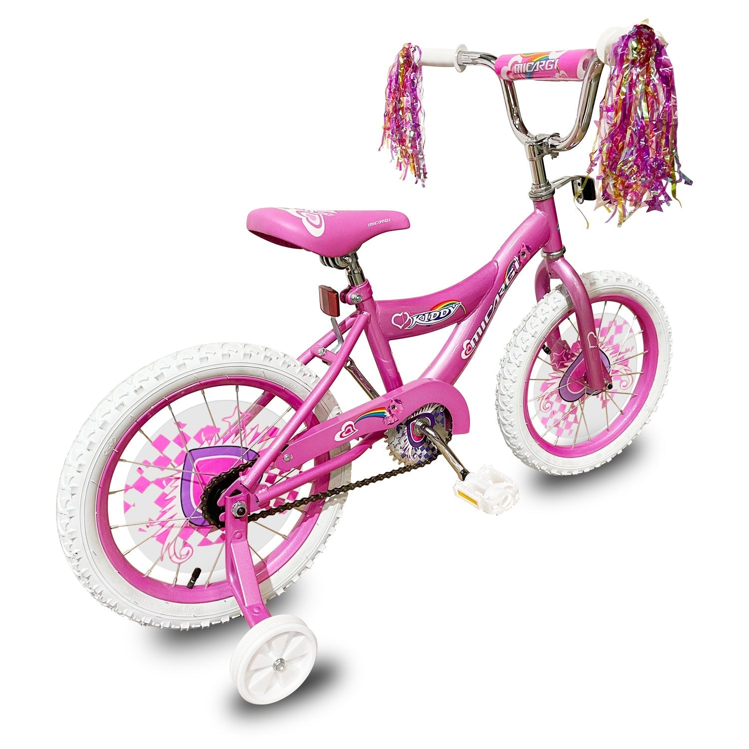 Tracer Bikes | Micargi Kiddy 16" Kids Bike, BMX S-Type Frame, Coaster Brake, with Training Wheels, Multiple Colors |  Chico USA, Inc. 