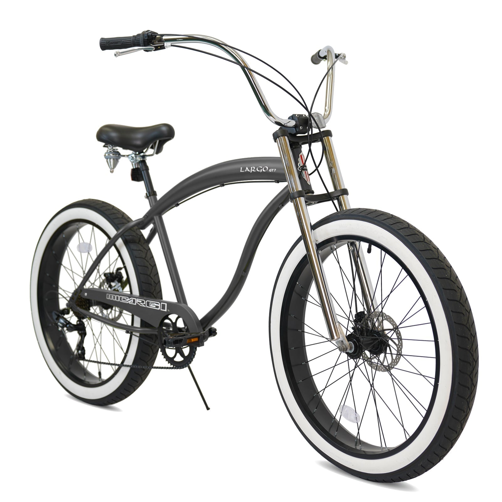 Tracer Bikes | Micargi Largo GT7 26" Beach Cruiser Bike, 7-Speed |  Chico USA, Inc. 