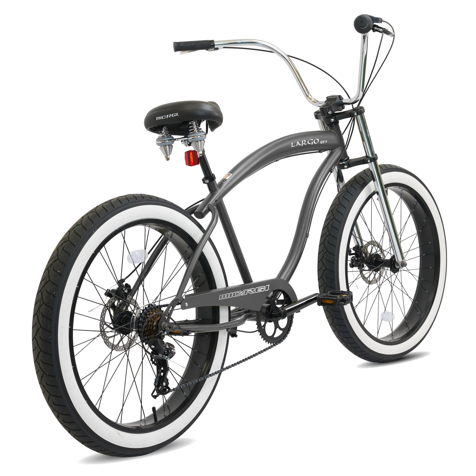 Tracer Bikes | Micargi Largo GT7 26" Beach Cruiser Bike, 7-Speed |  Chico USA, Inc. 