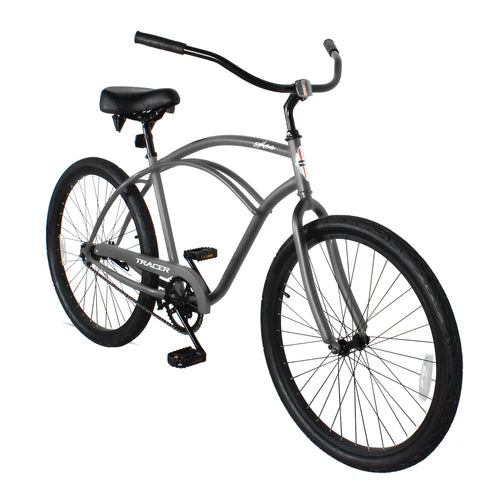 Tracer Bikes | Tracer ACE 26" Beach Cruiser Bike for Men, Single Speed, Hi-ten Steel Frame, Black, 26" Tires |  Chico USA, Inc. 