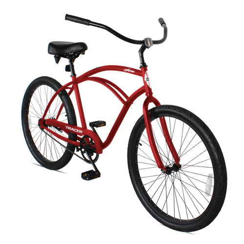 Tracer Bikes | Tracer ACE 26" Beach Cruiser Bike for Men, Single Speed, Hi-ten Steel Frame, Black, 26" Tires |  Chico USA, Inc. 