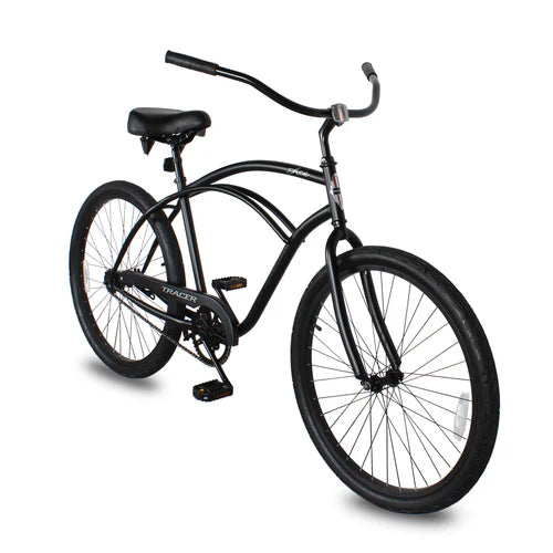 Tracer Bikes | Tracer ACE 26" Beach Cruiser Bike for Men, Single Speed, Hi-ten Steel Frame, Black, 26" Tires |  Chico USA, Inc. 