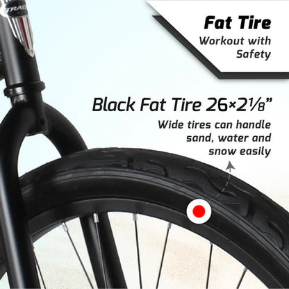 Tracer Bikes | Tracer ACE 26" Beach Cruiser Bike for Men, Single Speed, Hi-ten Steel Frame, Black, 26" Tires |  Chico USA, Inc. 