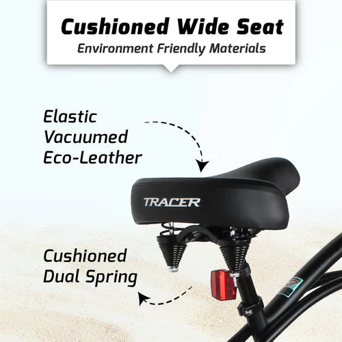 Tracer Bikes | Tracer ACE 26" Beach Cruiser Bike for Men, Single Speed, Hi-ten Steel Frame, Black, 26" Tires |  Chico USA, Inc. 