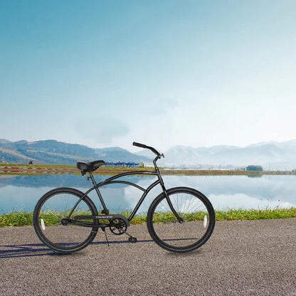 Tracer Bikes | Tracer ACE 26" Beach Cruiser Bike for Men, Single Speed, Hi-ten Steel Frame, Black, 26" Tires |  Chico USA, Inc. 