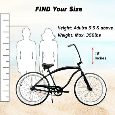 Tracer Bikes | Tracer AVALON 26" Beach Cruiser Bike, Hi-ten Steel Frame, Single Speed |  Chico USA, Inc. 