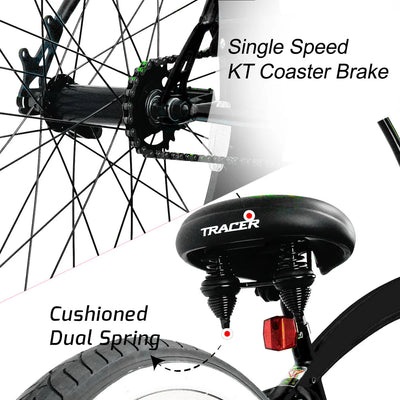 Tracer Bikes | Tracer AVALON 26" Beach Cruiser Bike, Hi-ten Steel Frame, Single Speed |  Chico USA, Inc. 