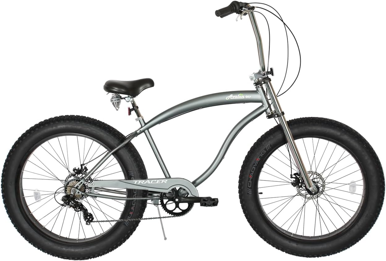 Tracer Bikes | Tracer Avalon Beach Cruiser Bike for Adults, 26 Inch Wheels, 4.0 Fat Tire, Single Speed |  Chico USA, Inc. 