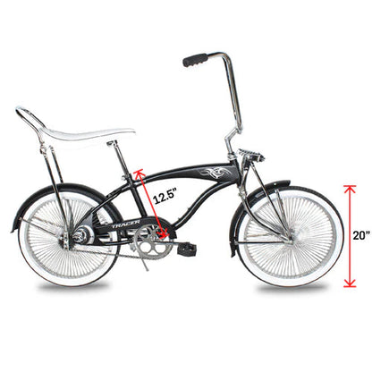 Tracer Bikes | Tracer Hyena Classic Beach Lowrider Bike with 20" Wheels and Banana Seat, Single Speed |  Chico USA, Inc. 