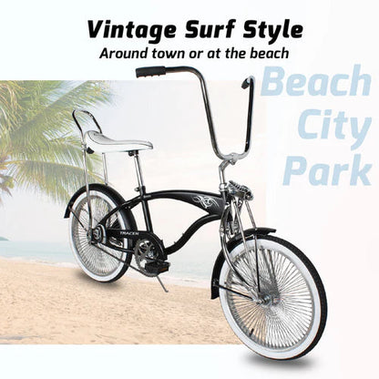 Tracer Bikes | Tracer Hyena Classic Beach Lowrider Bike with 20" Wheels and Banana Seat, Single Speed |  Chico USA, Inc. 