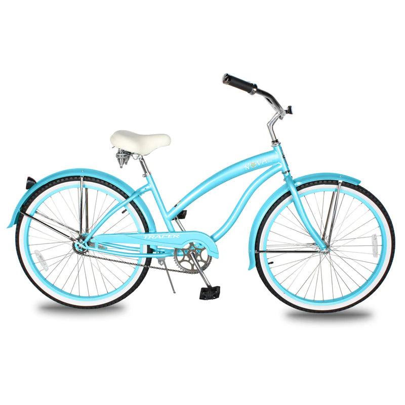 Tracer Bikes | Tracer NOVA 26" Beach Cruiser Bike Single Speed with Moon-Type Handlebar and KT Coaster Brake for Women |  Chico USA, Inc. 