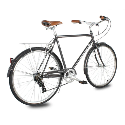 Tracer Bikes | Tracer Osaka 700C 7 Speed Hybrid City Bike with Moon-Type Handlebar for Men |  Chico USA, Inc. 