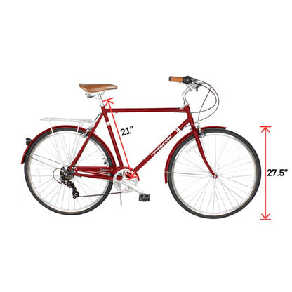 Tracer Bikes | Tracer Osaka 700C 7 Speed Hybrid City Bike with Moon-Type Handlebar for Men |  Chico USA, Inc. 