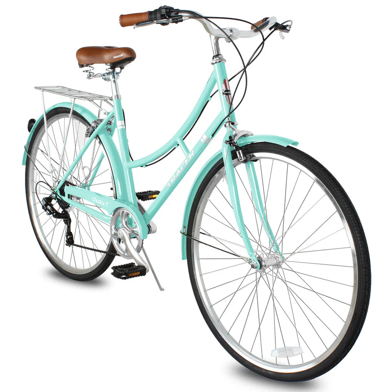 Tracer Bikes | Tracer Osaka 700C 7 Speed Hybrid City Bike with Moon-Type Handlebar for Women |  Chico USA, Inc. 