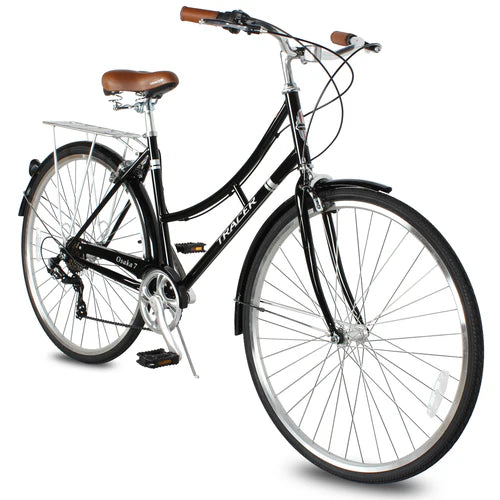 Tracer Bikes | Tracer Osaka 700C 7 Speed Hybrid City Bike with Moon-Type Handlebar for Women |  Chico USA, Inc. 